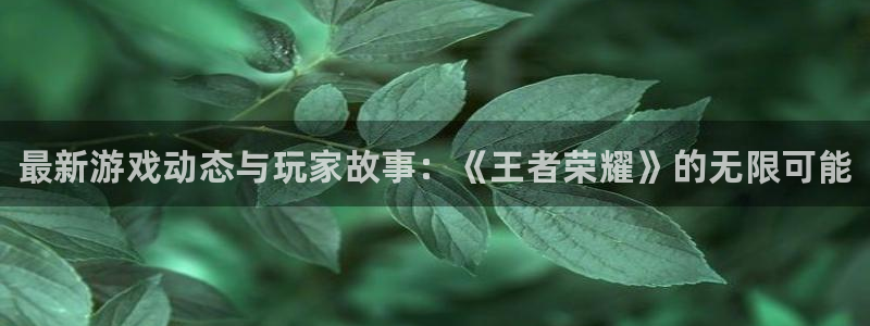 蓝冠娱乐娱乐是真的吗：最新游戏动态与玩家故事：《王者荣耀》的