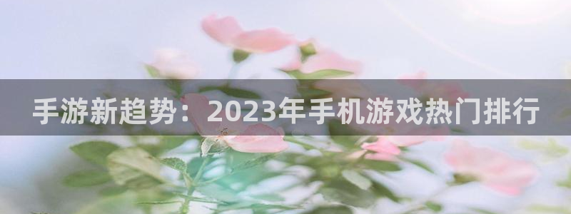 蓝冠娱乐网页登录入口官网：手游新趋势：2023年手机游戏热门